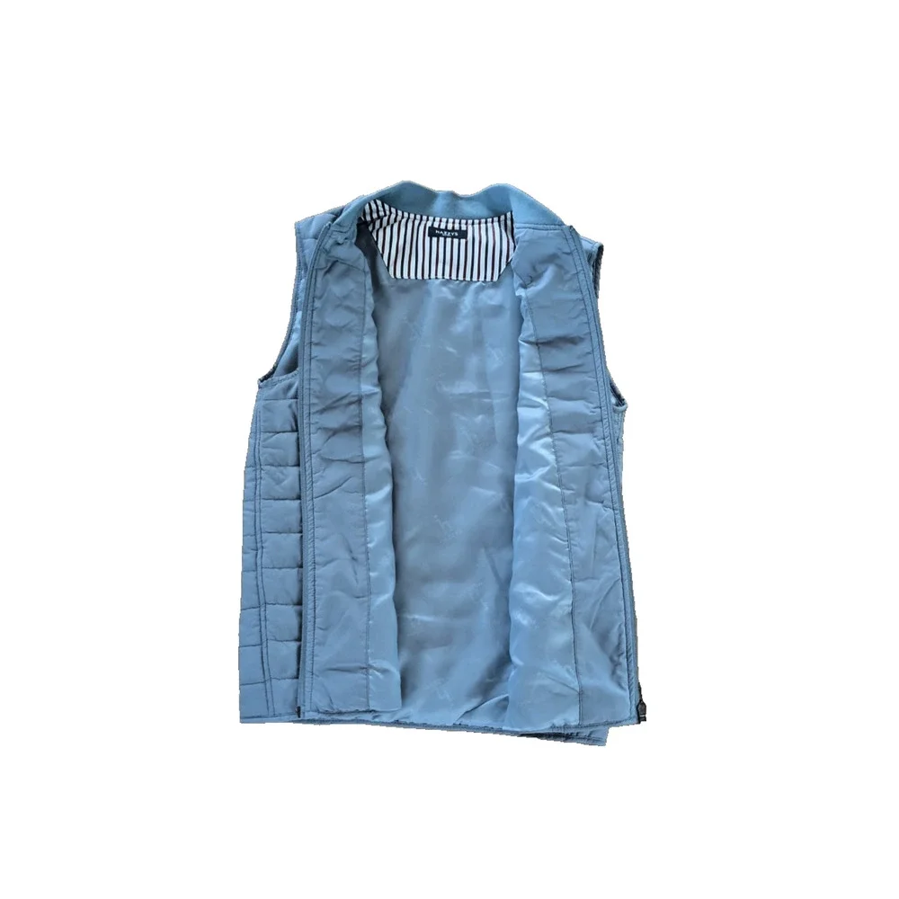 HAZZYS Kids Puffer Vest 13y Blue Zip Korean Lined Down Quilted